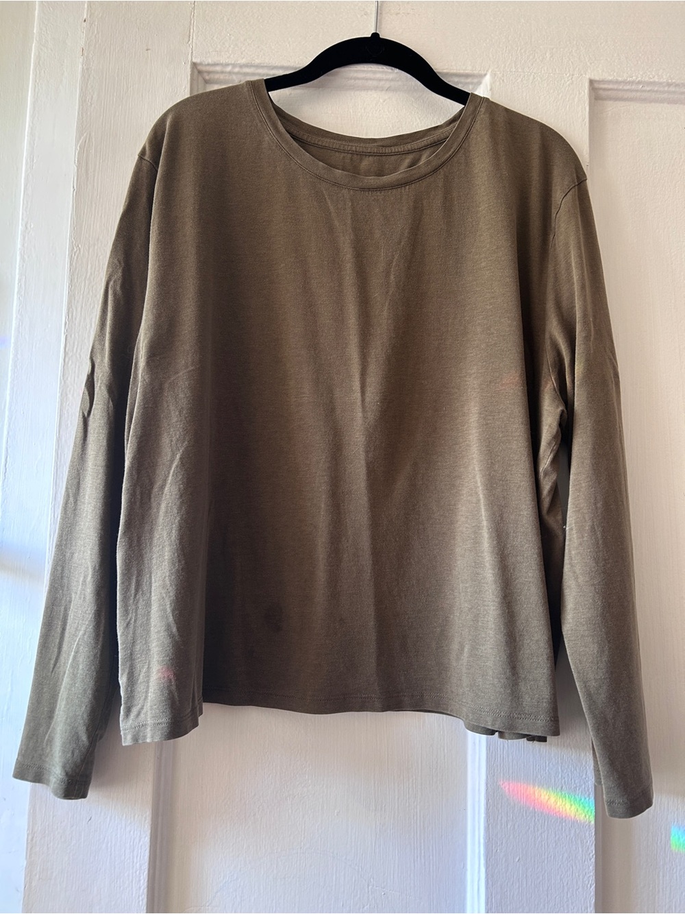 girlfriend collective XXXL Long-Sleeve Tee in Olive